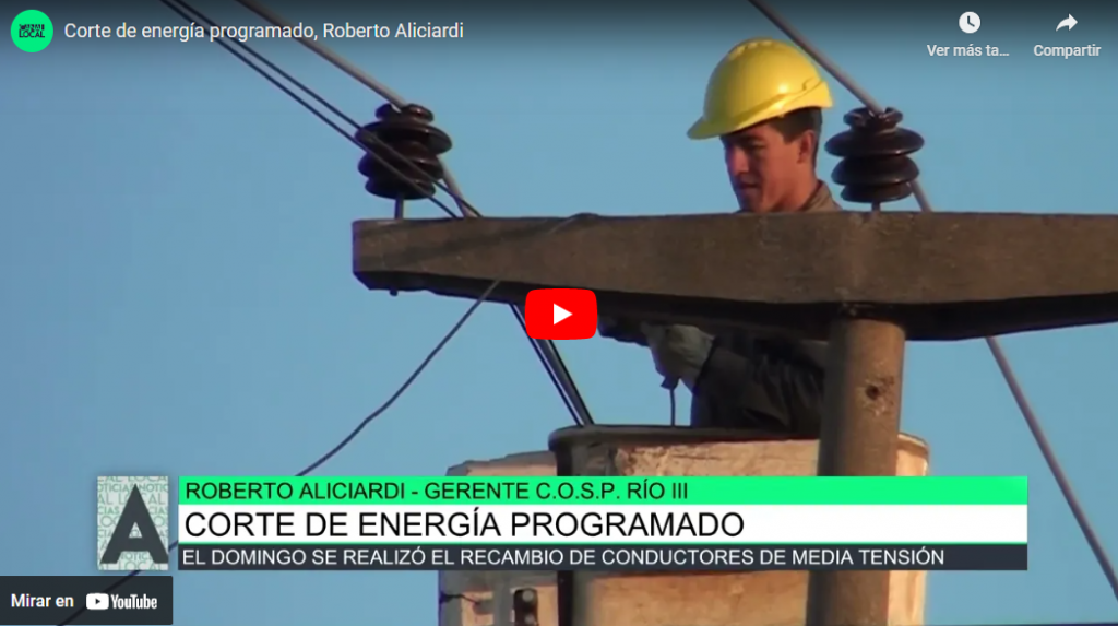 Corte de energía programado, Roberto Aliciardi