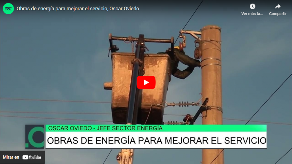 Obras de energía para mejorar el servicio, Oscar Oviedo