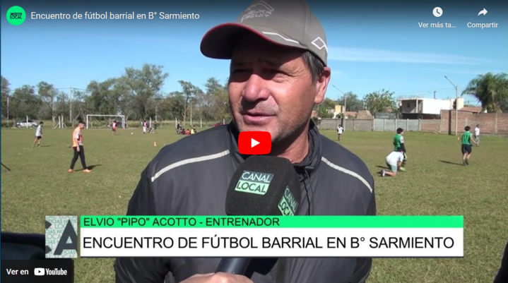 Encuentro de fútbol barrial en B° Sarmiento