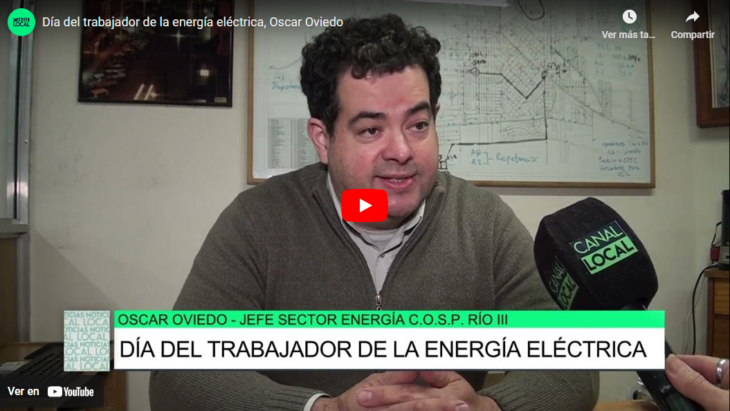 Día del trabajador de la energía eléctrica, Oscar Oviedo
